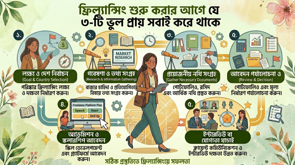 Freelancing shuru korar agey jey 3-ti bhul pray shobai kore thake.