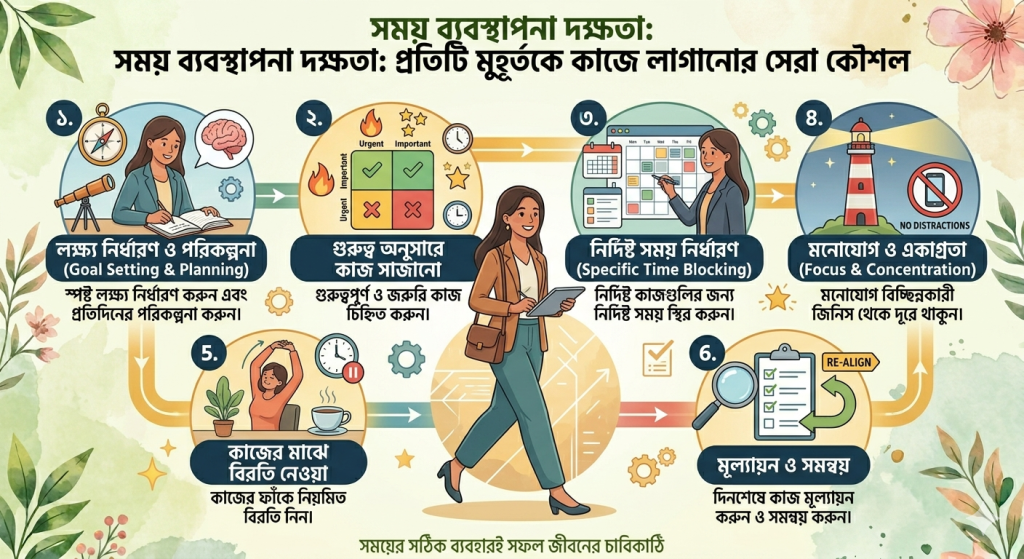 Time Management Skills: Proti-ti shomoy-ke kaj-e laganor shera technique