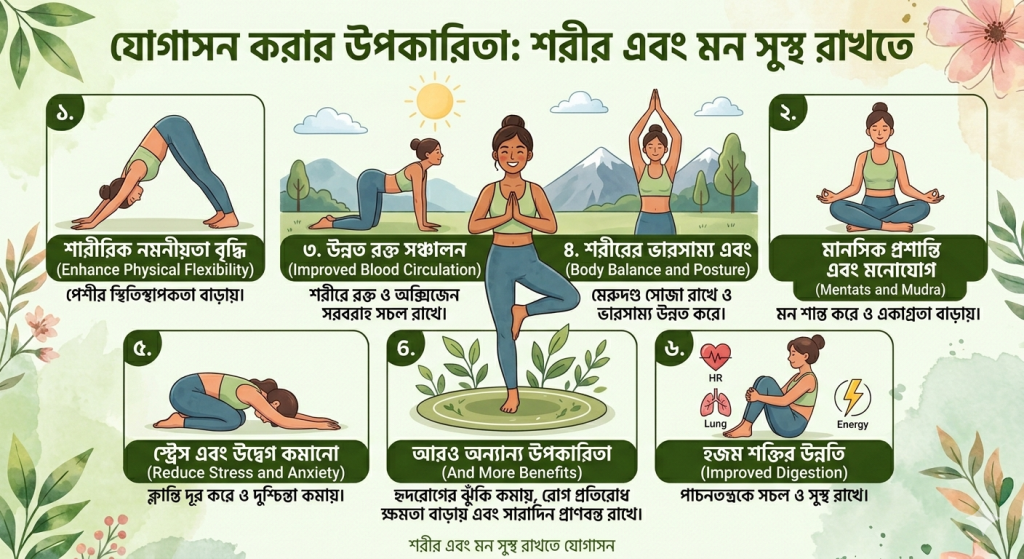 Yoga for Beginners: Shorir ebong mon sustho rakhte jog-ashoner upokarita